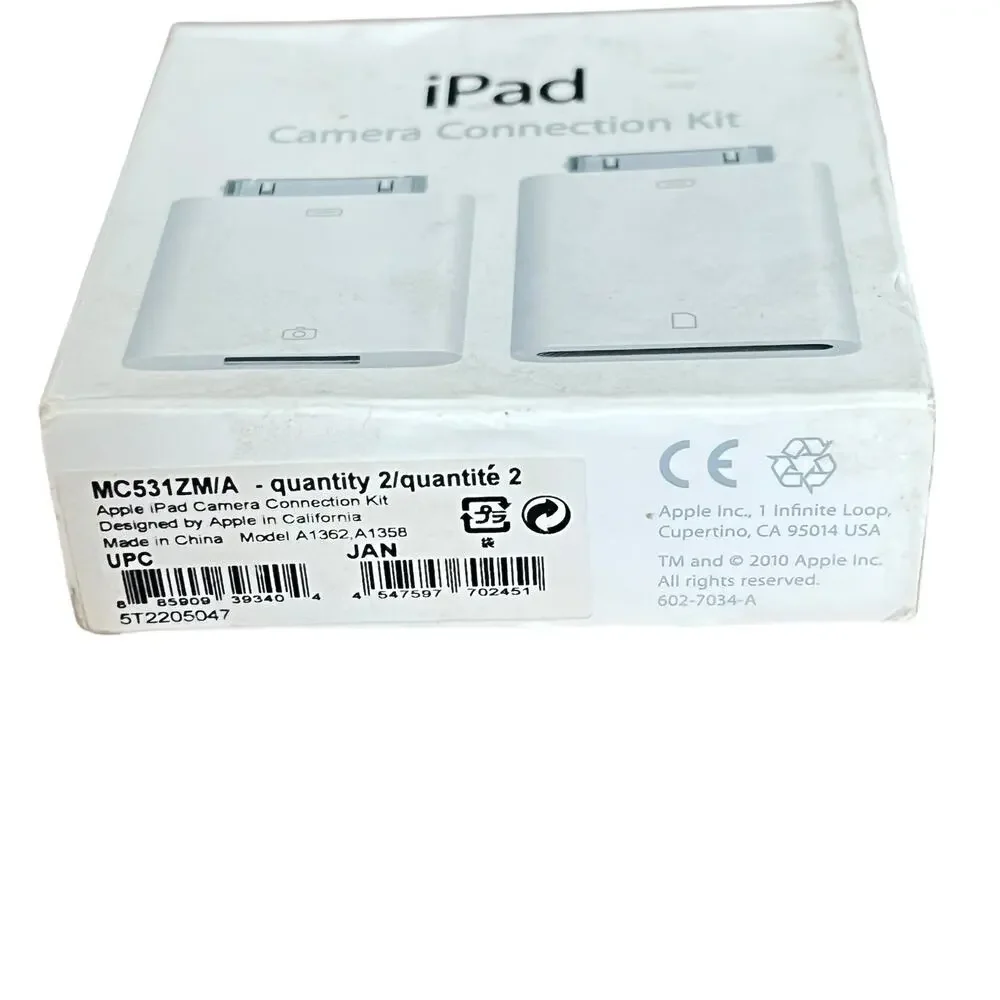 Apple iPad Camera Connection Kit MC531ZM/A A1362 A1358 Genuine OEM
